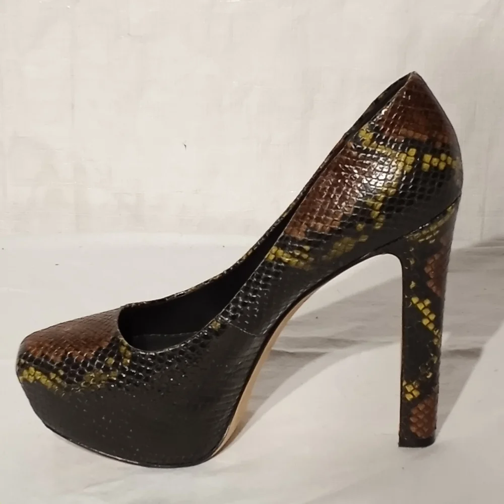 BRIAN ATWOOD Snakeskin Heeled Platforms